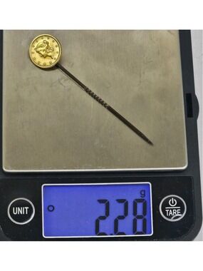 1800s Gold One Dollar Liberty Head Coin Tie Pin Historical Piece Antique